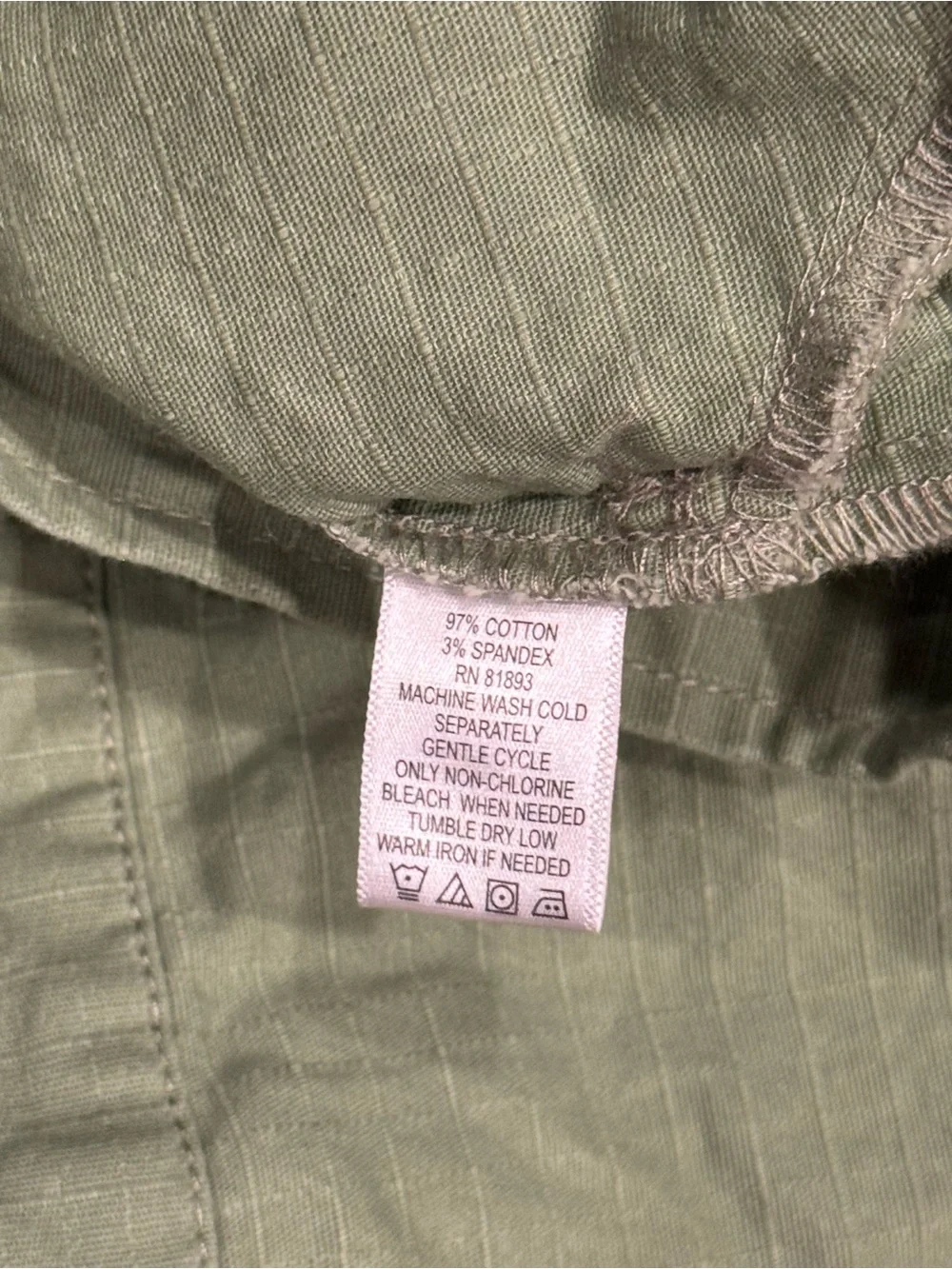 D&Co Denim + Company Women's Large Green‎ Hooded Full Zip Jacket with Pockets